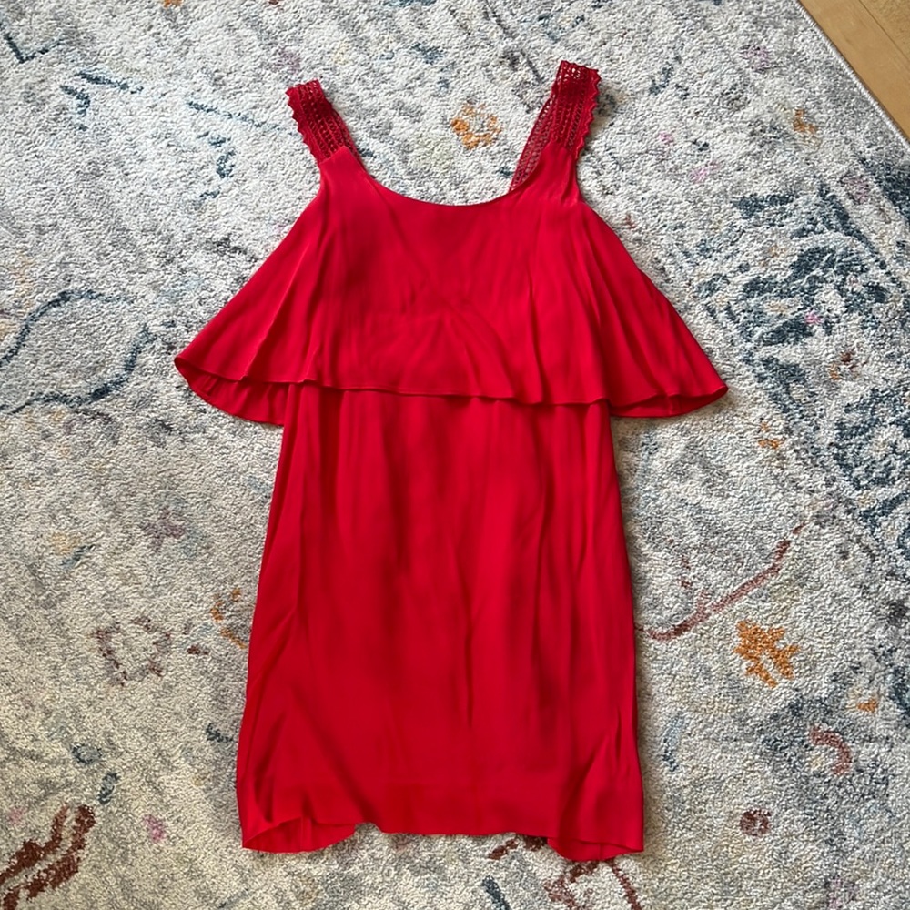 Anthro Red Dress